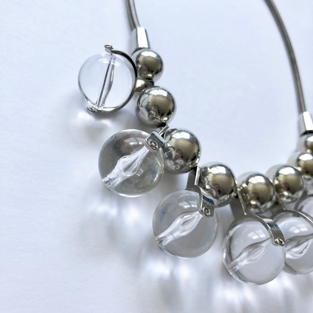 Silver Statement Necklace - image 2